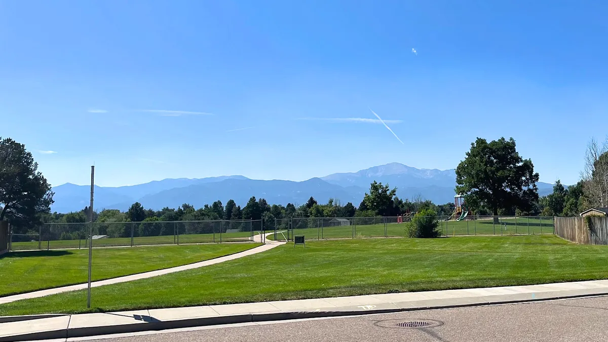 Pikes Peak seen from Crimson Circle N in Colorado Springs on 9-12-2024.