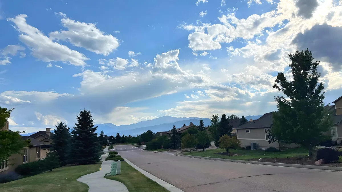 Pikes Peak as seen on a summer afternoon in 2024 in the Flying Horse area.