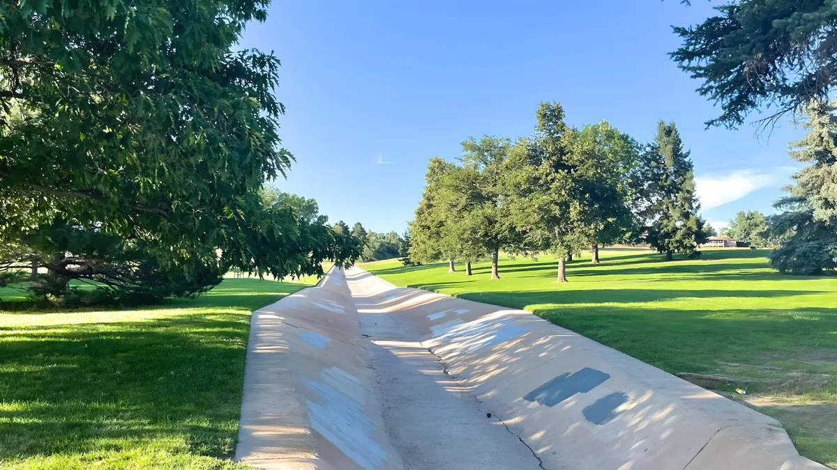 The drainage ditch at Keller Park in Colorado Springs on September 1, 2024.